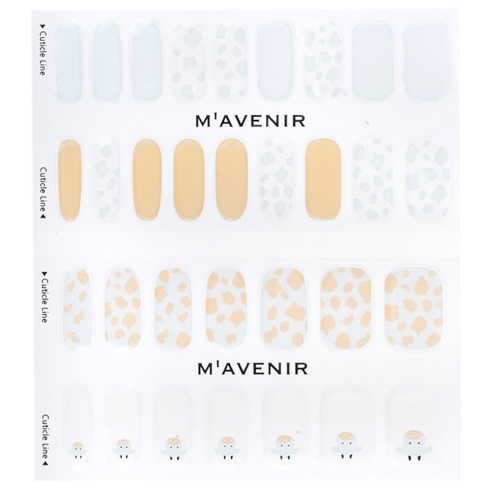 image 1 of Nail Sticker (white) - # White Cow Nail - 32pcs White