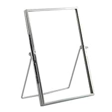 Nicola Spring Standing Metal Photo Frames - 5" x 7" - Silver - Pack of 5 - Freestanding Picture Frame Display Frame Poster Frame Picture Display Silver | S