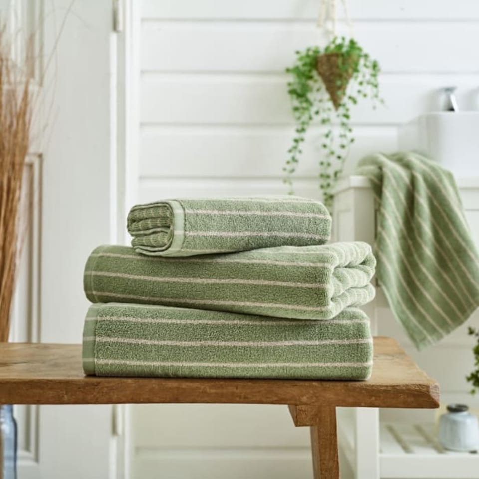 image 1 of Malmo Cotton Stripe Lightweight 480gsm Towel