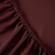 image 3 of OHS Plain Fitted Bed 25cm Deep Elasticated Sheet, King - Burgundy