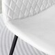image 5 of Furniturebox 2x Corona Black Leg White Faux Leather Dining Chair