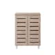 image 2 of Euston Modern 2 Door Shoe Storage Cabinet Brown