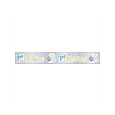 Unique Party 1st Birthday Banner - Blue - One Size