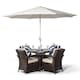 image 3 of Arizona Square 4 Seater Patio Dining Set with Ice Bucket Drinks Cooler | Brown | Brown