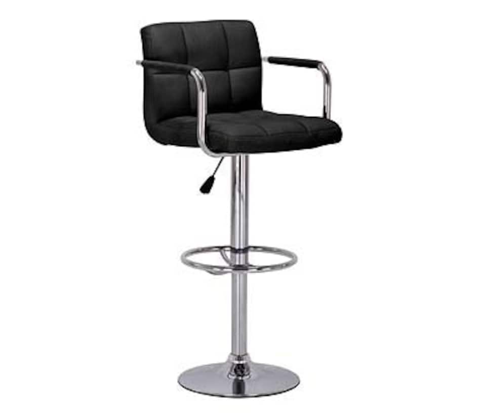 Prime Adjustable Bar Stool - Black Arms | Black