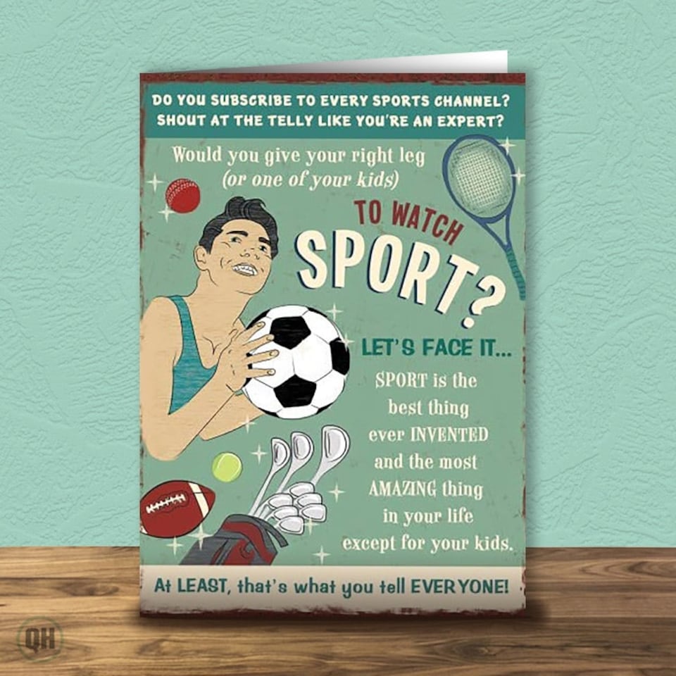 Sport Fanatics Birthday Card