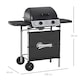 image 7 of Outsunny Propane Gas Barbecue Grill 2 Burner Cooking BBQ 5.6 kW w/ Side Shelves
