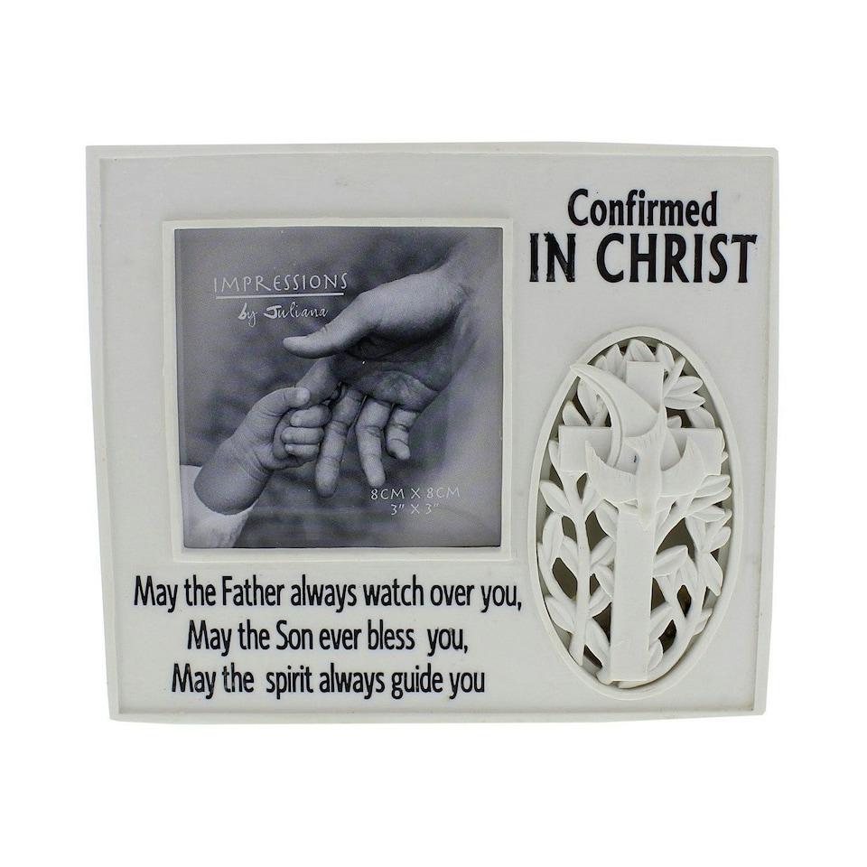 image 1 of Juliana 16cm Resin Light Up Photo Frame Confirmed In Christ 3"x3" Picture
