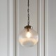 image 2 of Brydon 25cm Globe Ceiling Pendant Antique Brass, Clear Glass, E27