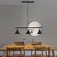 image 2 of ValueLights Modern 3 Way Suspended Ceiling Light With Matte Black Gold Metal Cone Shades | Black