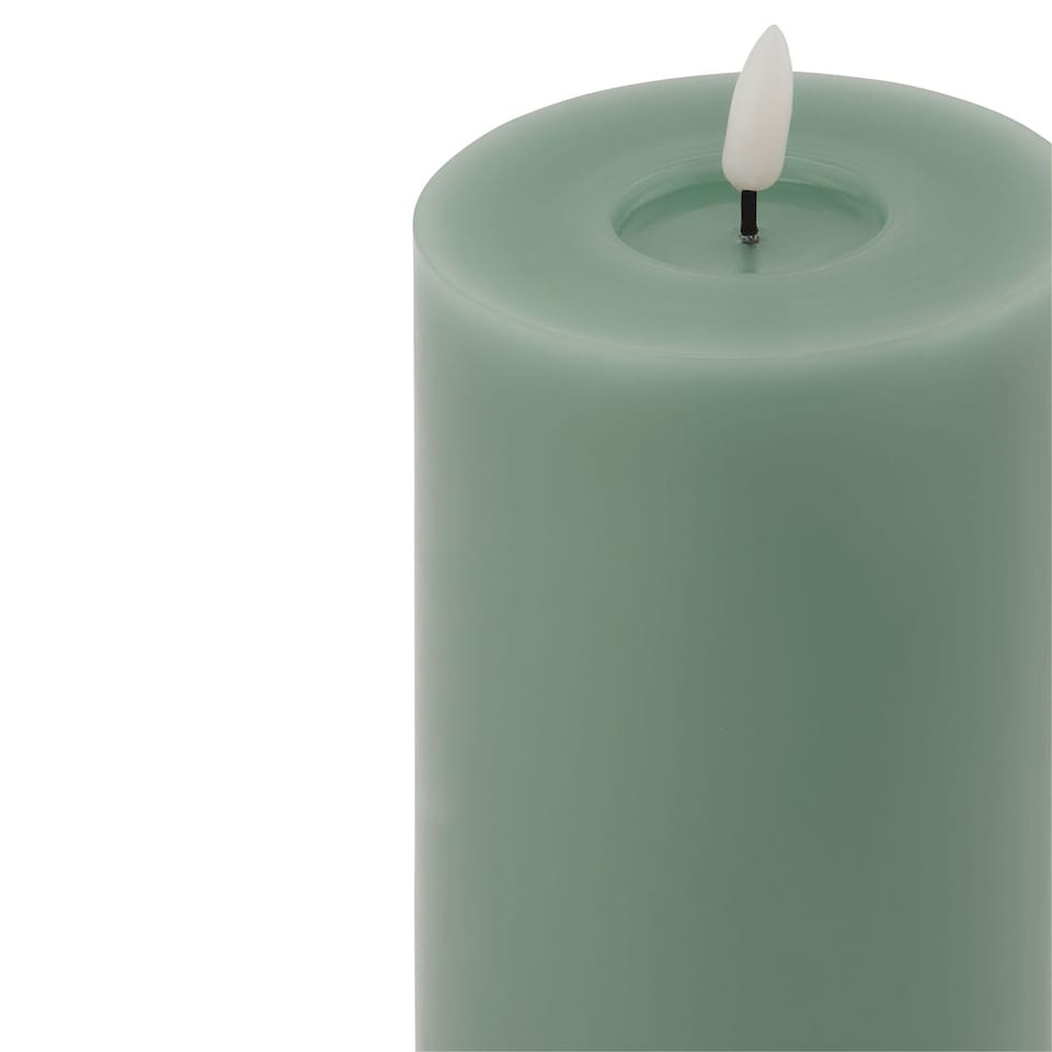 image 1 of Melt Effect 3.5x9 Sage LED Wax Candle