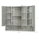 image 3 of kleankin Bathroom Cabinet Wall Mounted Mirror Adjustable Shelves