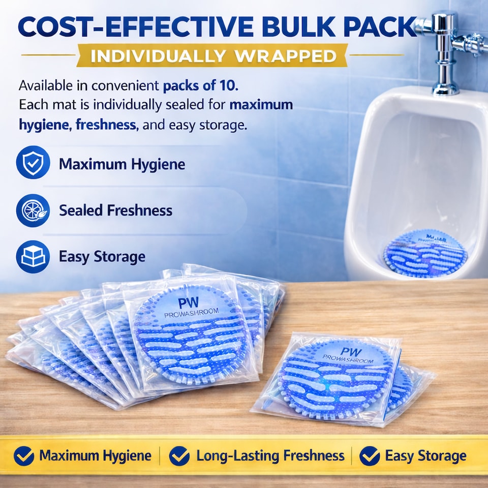 Urinal Mats Pack of 10 Fresh Ocean Fragrance Anti-Splash Urinal Screens ...