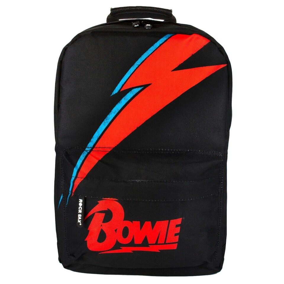 image 1 of Rock Sax Lightning David Bowie Backpack - Black/Red - One Size