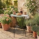image 2 of 60cm Round Mosaic Ceramic Garden Bistro Table | Multi | Geometric Green | 1