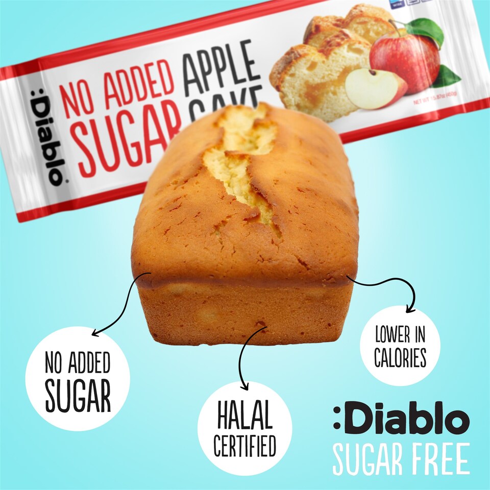 image 1 of Diablo No Added Sugar Apple Cake 450g