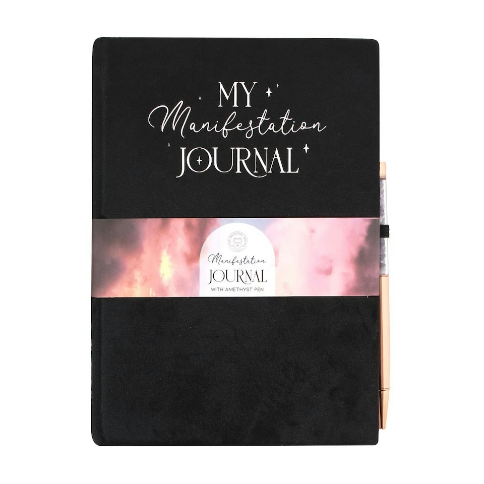 image 1 of Something Different My Manifestation Amethyst Journal - Black/Orange - One Size