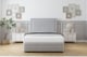 image 2 of Sloomy Ashford Silver Plush Divan Bed Base 2 Drawers Left Side With 54 Inch Floor Standing Headboard & 12 Inch Matching Footboard | Silver | Silver | Super King | 1