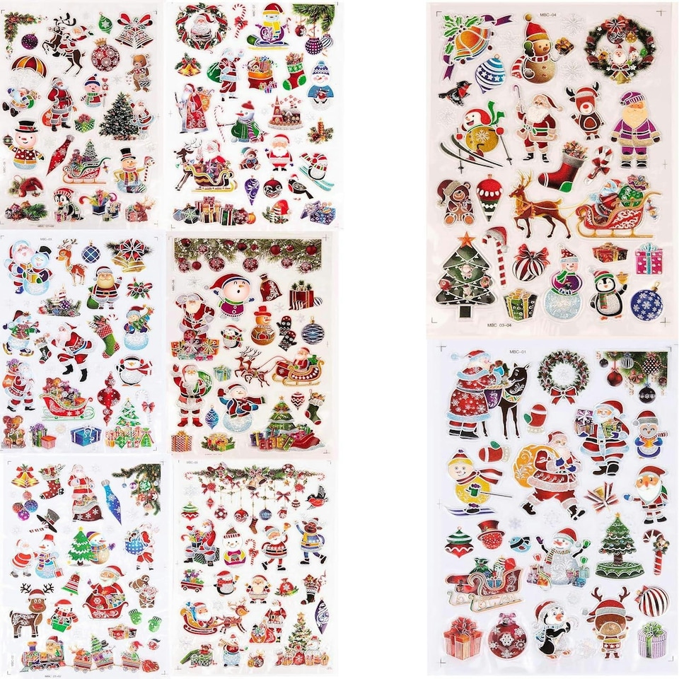 image 1 of 8 Sheets of 3D Window Stickers (216 Stickers)