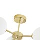 image 8 of Contemporary Chic Polished Gold Ceiling Light with Opal White Globe Glass Shades | Gold