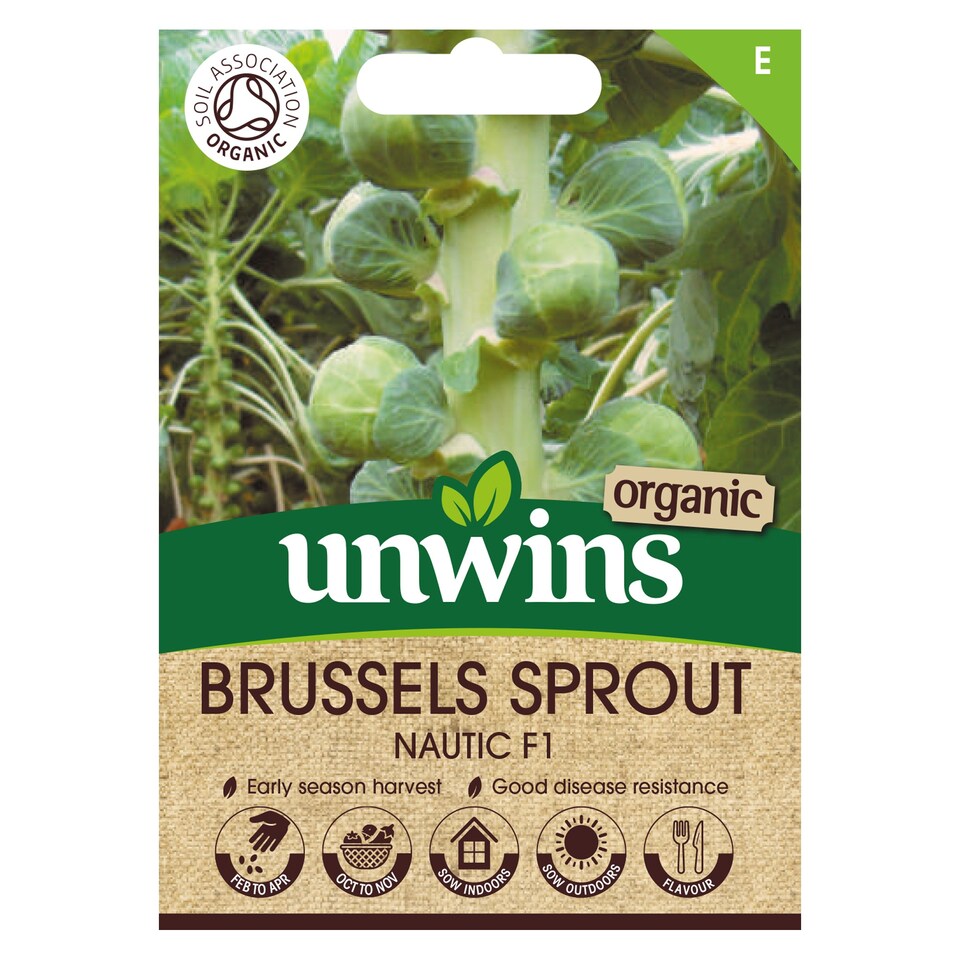 image 1 of Marshalls Garden Organic Brussels Sprout Seeds 'Nautic' F1