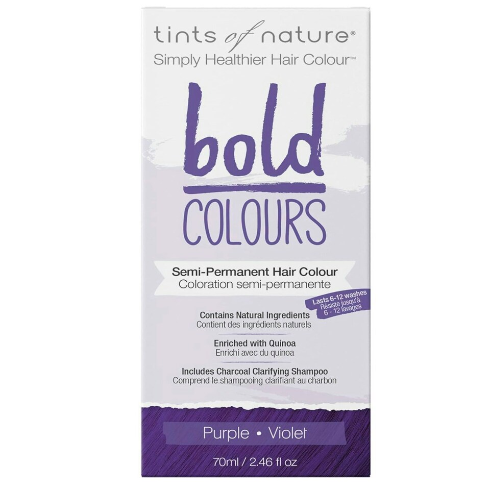 image 1 of Tints of Nature Bold Colour Purple Semi-Permanent Hair Dye, Single