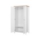 image 2 of Astbury 2 Door Double Wardrobe White and Oak Bedroom Furniture
