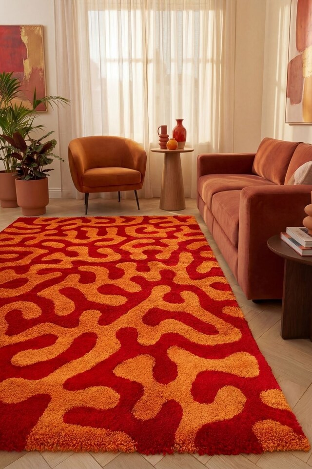 image 1 of The Rugs Joli Collection Abstract Pattern Soft and Dense Pile Living Room and Bedroom Floor Rug