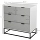 image 7 of HOMCOM Modern Chest of 4 Drawers Sideboard Dresser for Bedroom Living Room