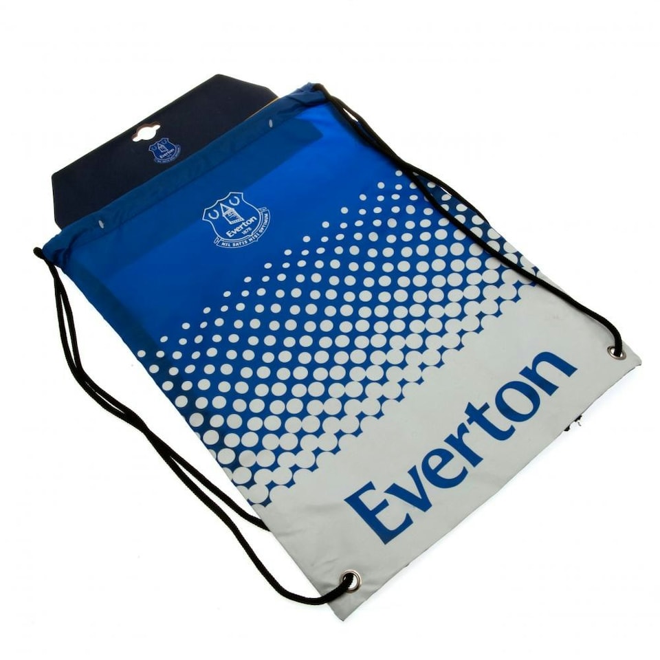 image 1 of Everton FC Fade Design Drawstring Gym Bag - Blue/White - One Size Blue | One Size