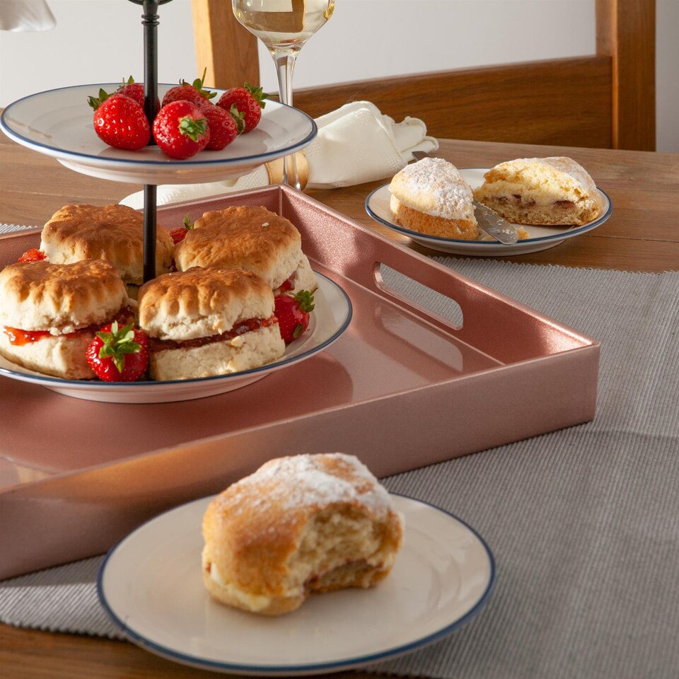 image 1 of Argon Tableware Square Serving Tray - 33cm - Rose Gold | Pink | Rose Gold