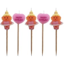 Ballerina Birthday Candles - Pack of 5
