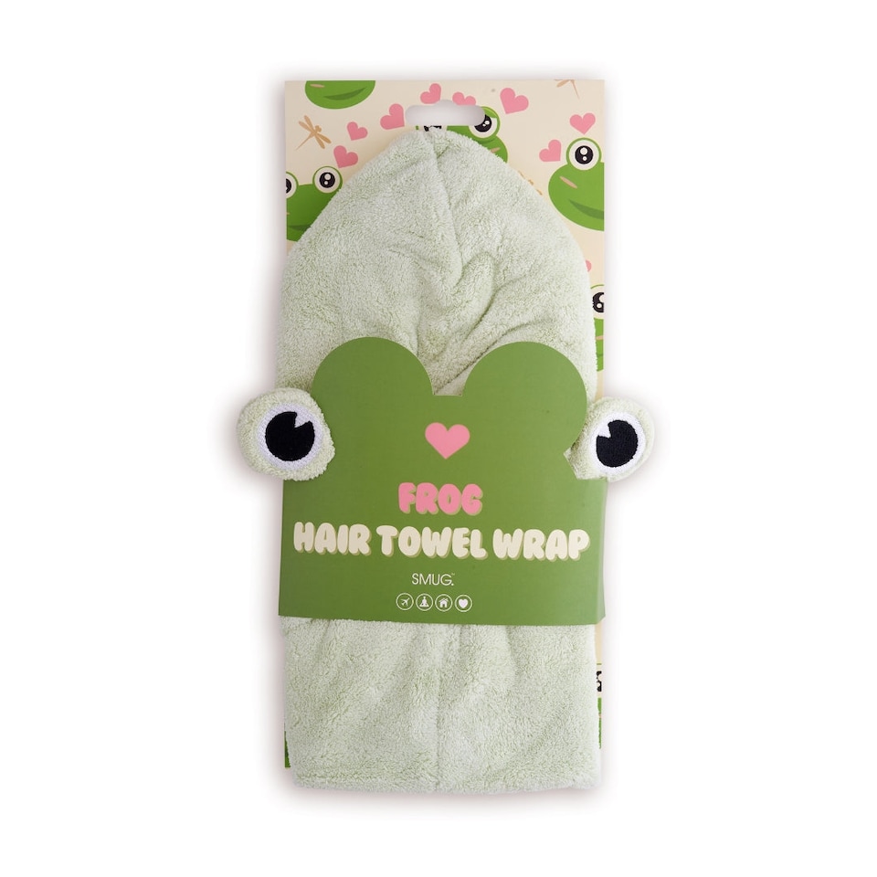image 1 of SMUG Novelty Hair Towel Wrap, Frog