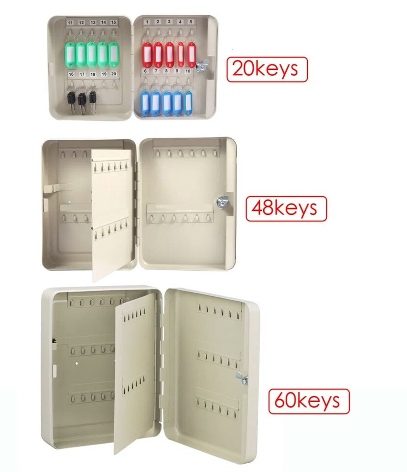image 1 of Lockable 20 Key Holders Storage Steel Box