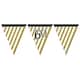 image 2 of Creative Party Black And Gold Milestone Paper Flag Bunting - Black/Gold - 90