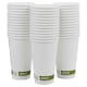 image 4 of Paper Coffee Cups 16oz White Compostable Takeaway | White | Set of 50