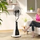 image 2 of HOMCOM Pedestal Fan with Water Mist Spray, Spray Misting Fan with 75 Oscillation, Remote Control, Tilt Head, 3 Speeds, 3 Modes, 3 Mist, 3L Water Tank, Wheels, for Home, 125 cm