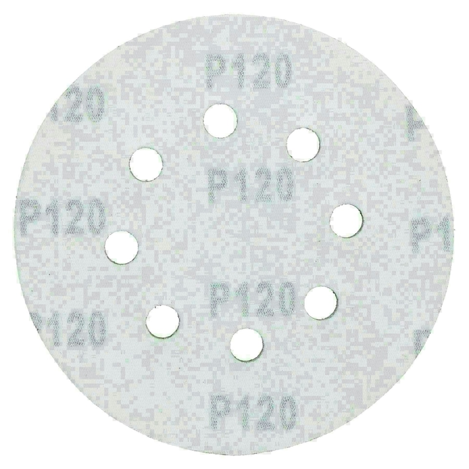 image 1 of 125mm 5" Hook And Loop Sanding Sander Abrasive DA Discs Fine 120 Grit 50pc