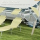 image 5 of Outsunny Folding Sun Lounger Set of 2 w/ Sunshade Adjustable Backrest Beige