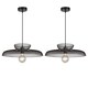 image 1 of Set of 2 Cassidy - Two Tier Black Mesh Ceiling Pendant Lights | Black | 2