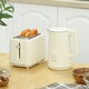 image 2 of HOMCOM 1.5L 3000W Fast Boil Electric Kettle and 2 Slice Toaster Set, Beige