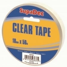 SupaDec Clear Tape - Clear - 50m x 18mm