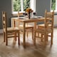 image 1 of Vida Designs Corona 4 Seater Dining Set 5 Piece Table & Chairs, Solid Pine Wood