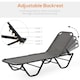 image 4 of Outsunny Sun Lounger Relaxed Recliner with 5-Position Adjustable Backrest Aluminium Frame for Pool, Sun Bathing, Grey