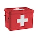 image 1 of Harbour Housewares Vintage Metal First Aid Box - 23cm - Red | Red | Red | 1