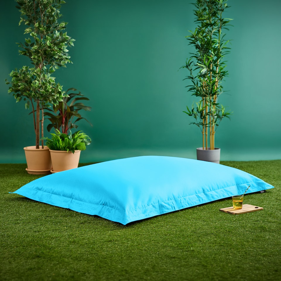 image 1 of icon Giant Indoor Outdoor Bean Bag Floor Cushion Aqua