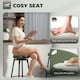 image 4 of HOMCOM Swivel Bar Stools Set of 2, PU Leather Barstools with Footrest Green