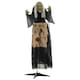 image 1 of HOMCOM 160cm 63 Witch Outdoor Halloween Decoration, Halloween Animatronic with Sound Activated, Light Up Eyes, Sound Effects, Animated Prop for Haunted House