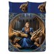 image 1 of Anne Stokes Fierce Loyalty Dragon Duvet Cover Set - Blue/Brown - Single Blue | Single