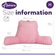 image 7 of Aamira Reading Pillow Pink Faux Fur Ribbed Memory Foam Support Cushion | Pink | Pink | Standard | 1